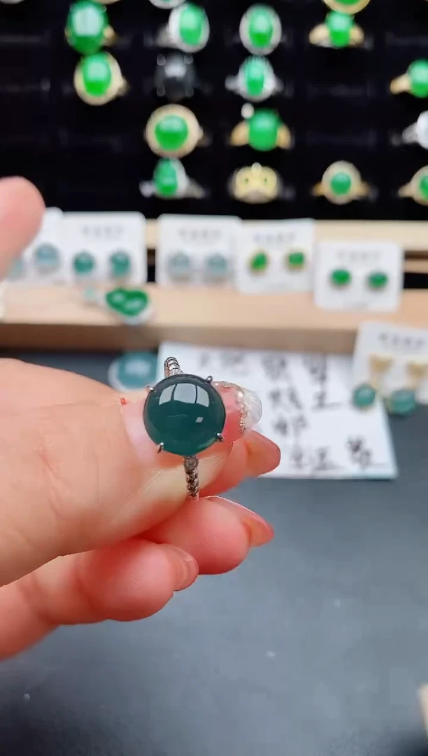 【闪购商品】翡翠戒指银S925镶嵌58050