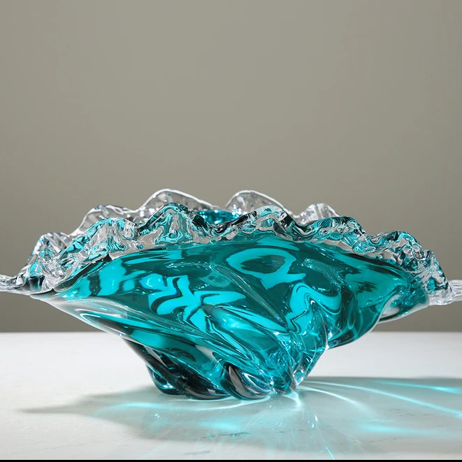 【38cm左右直径】私花优选【海洋女神果兜】ZJFH花瓶琉璃摆件