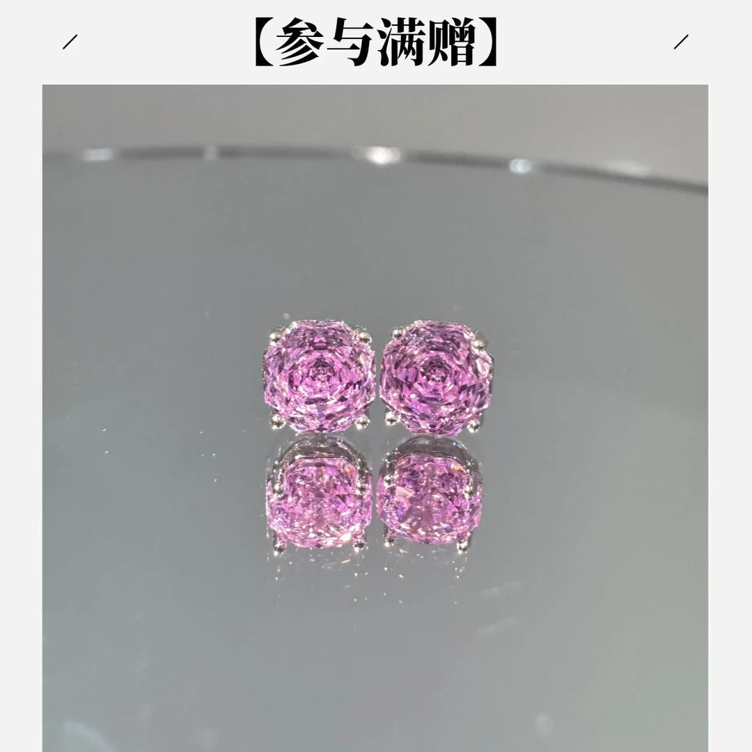 XUPING/旭平首饰 合金合成锆石耳饰 新年 玫瑰花GDQ X001171595