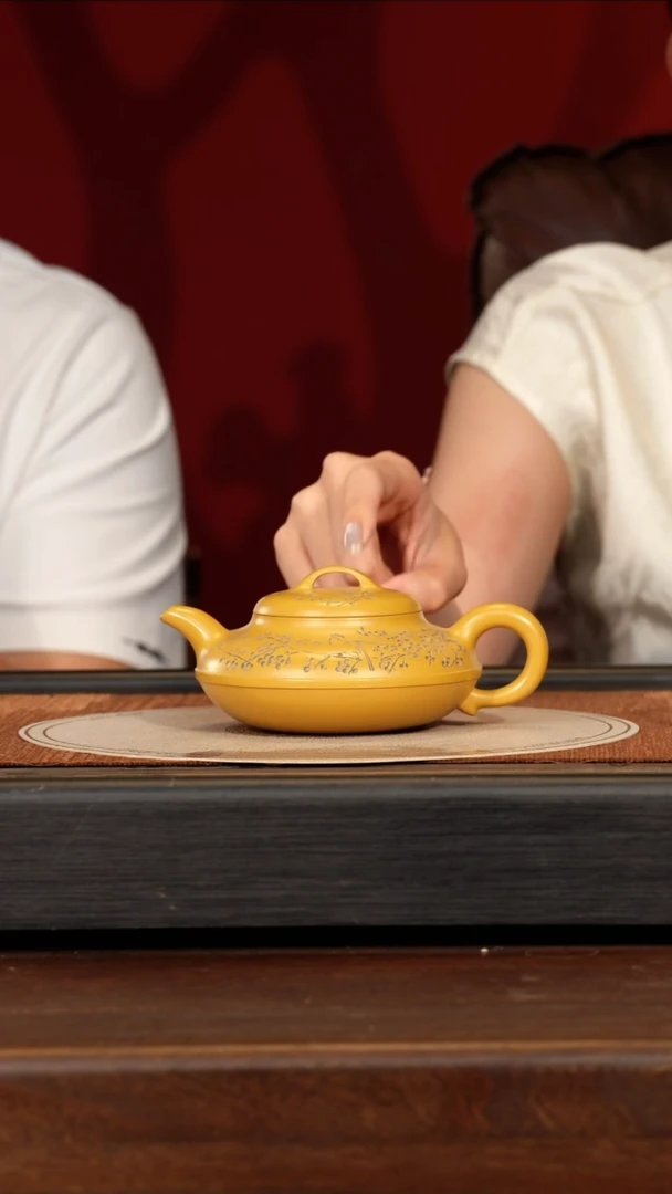 茶壶紫砂宜兴紫砂SZY 黄金朱泥 线圆