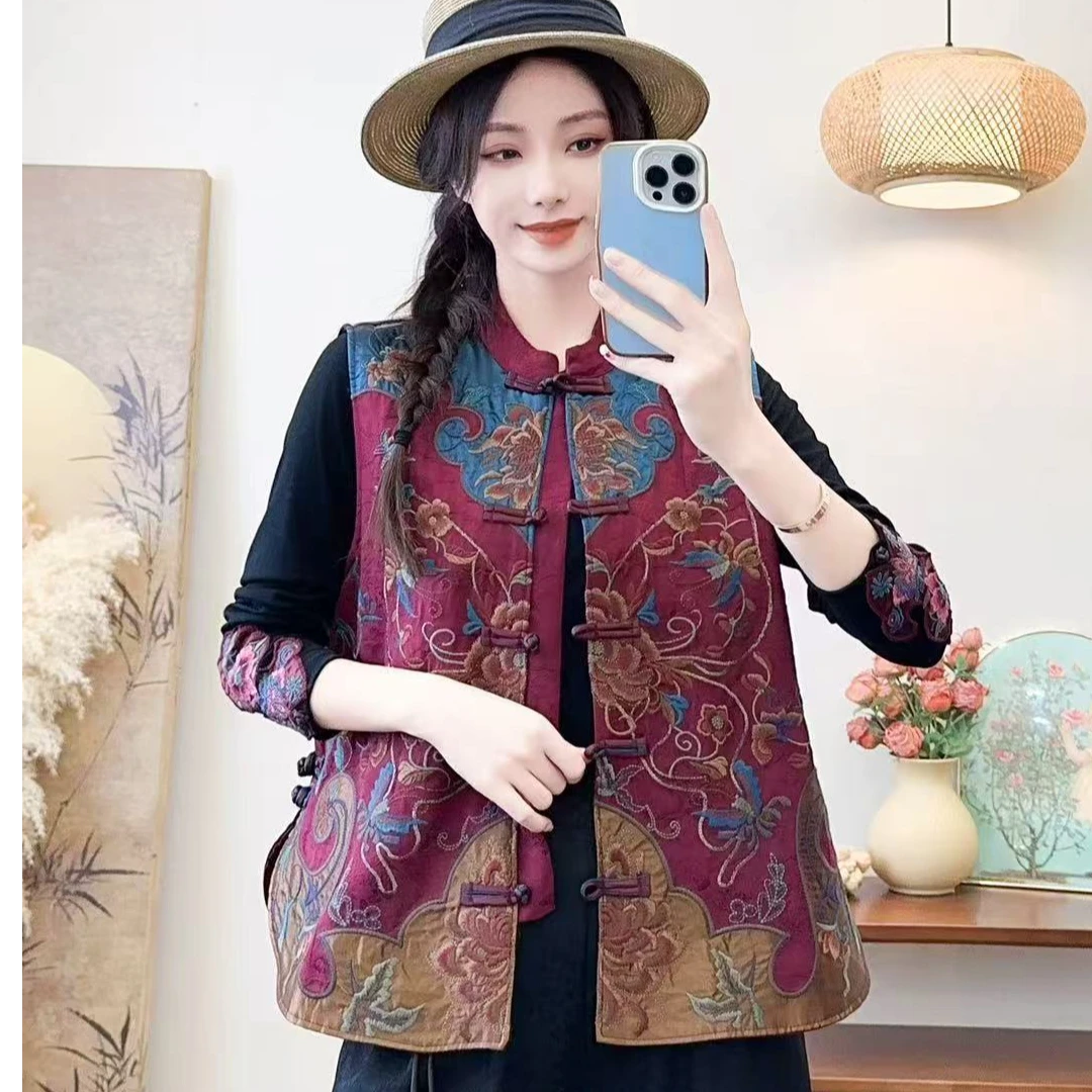 6378时尚气质休闲绣花马甲