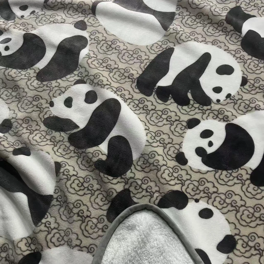 MT-2024125大熊猫包边盖毯200*150