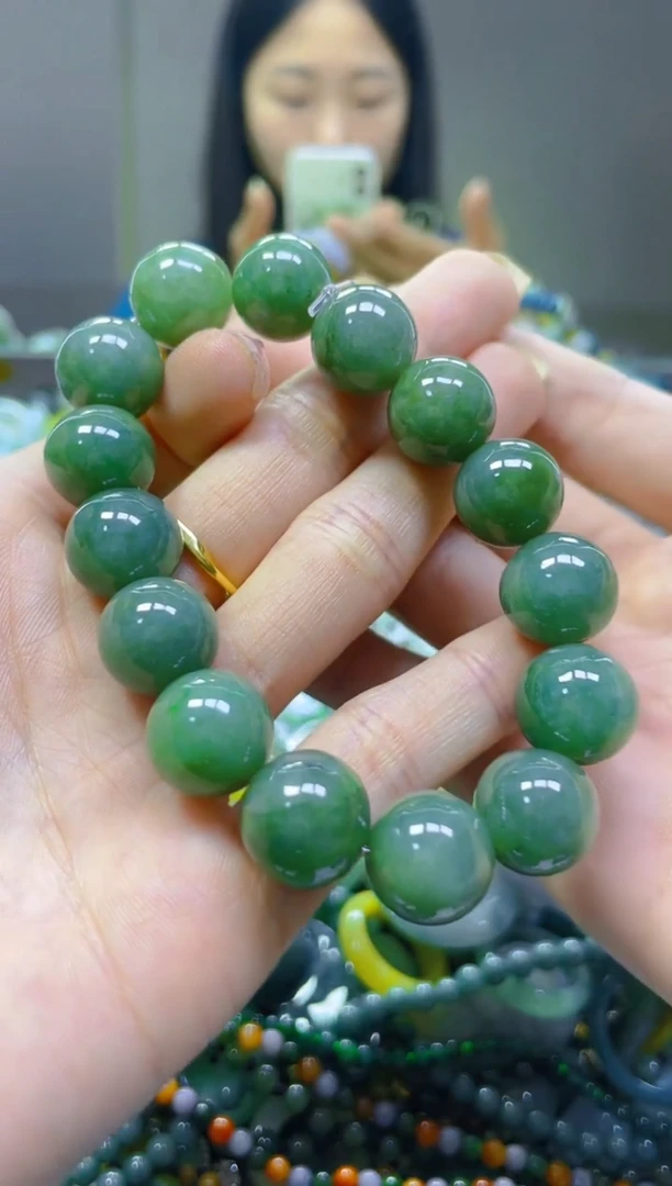 翡翠未镶嵌颈饰13MM/Q/翡翠A货一图一物