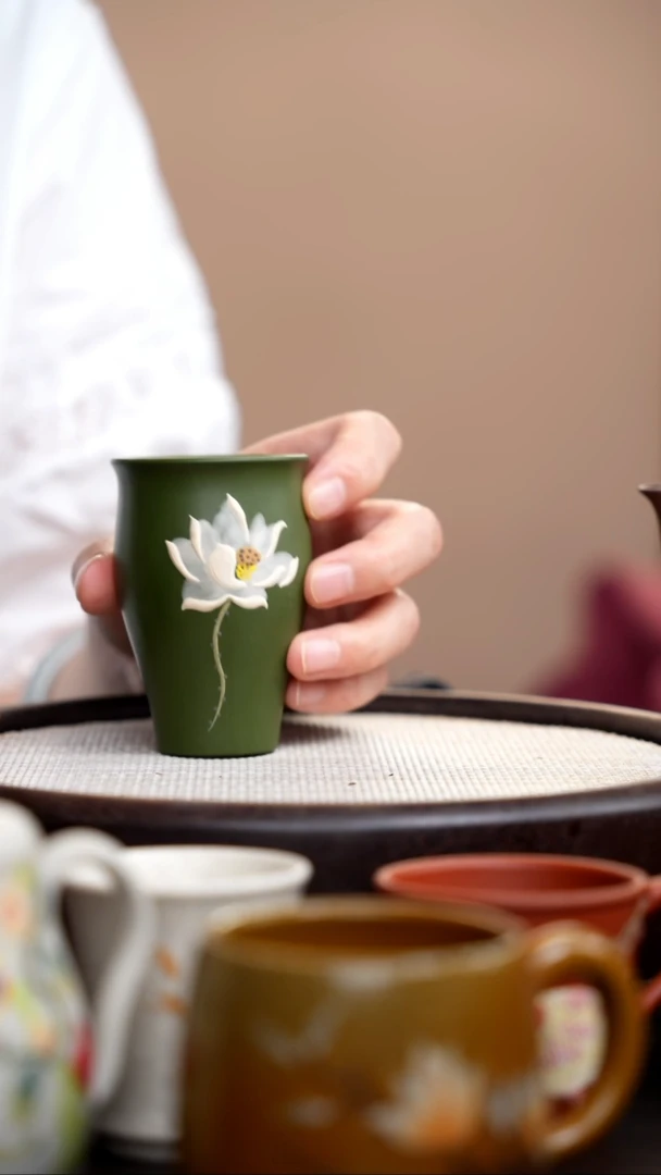 茶壶紫砂民国绿闻香杯白莲