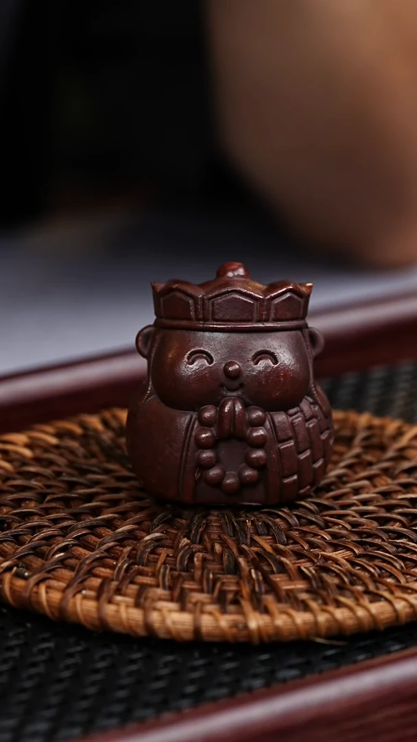 宜兴手工紫砂作品 唐僧小摆件