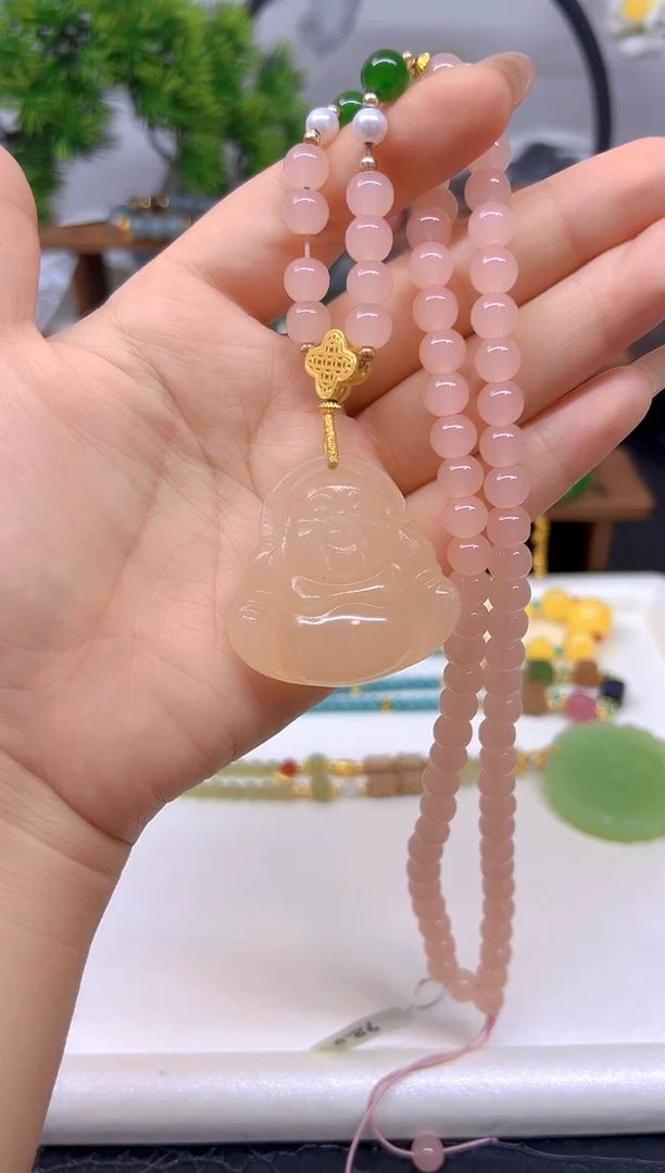 和田玉未镶嵌毛衣链M285