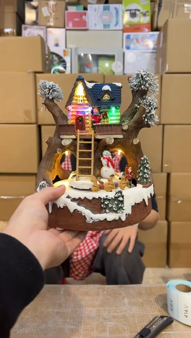 【闪购商品】杯圣诞彩虹雪人音乐摆件