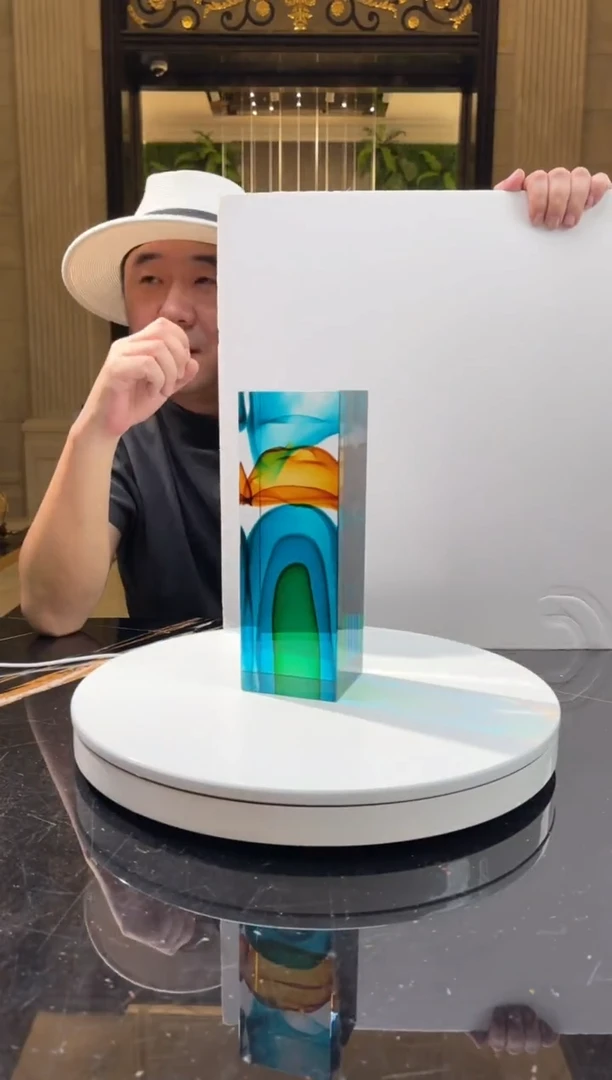 【闪购商品】摆件AJ06014湖水蓝艺术琉璃摆件