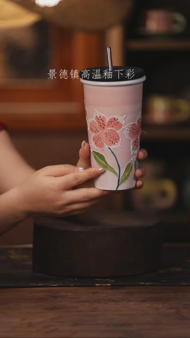 陶瓷景德镇高温釉下手绘陶瓷463