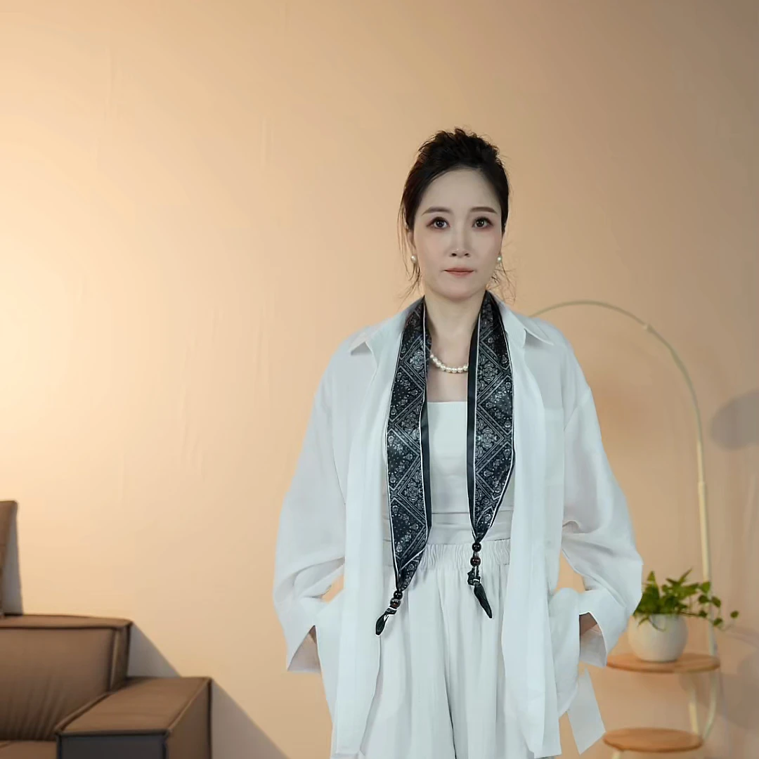 老钱通勤休闲韩版时尚宽松西装清冷新中式5802