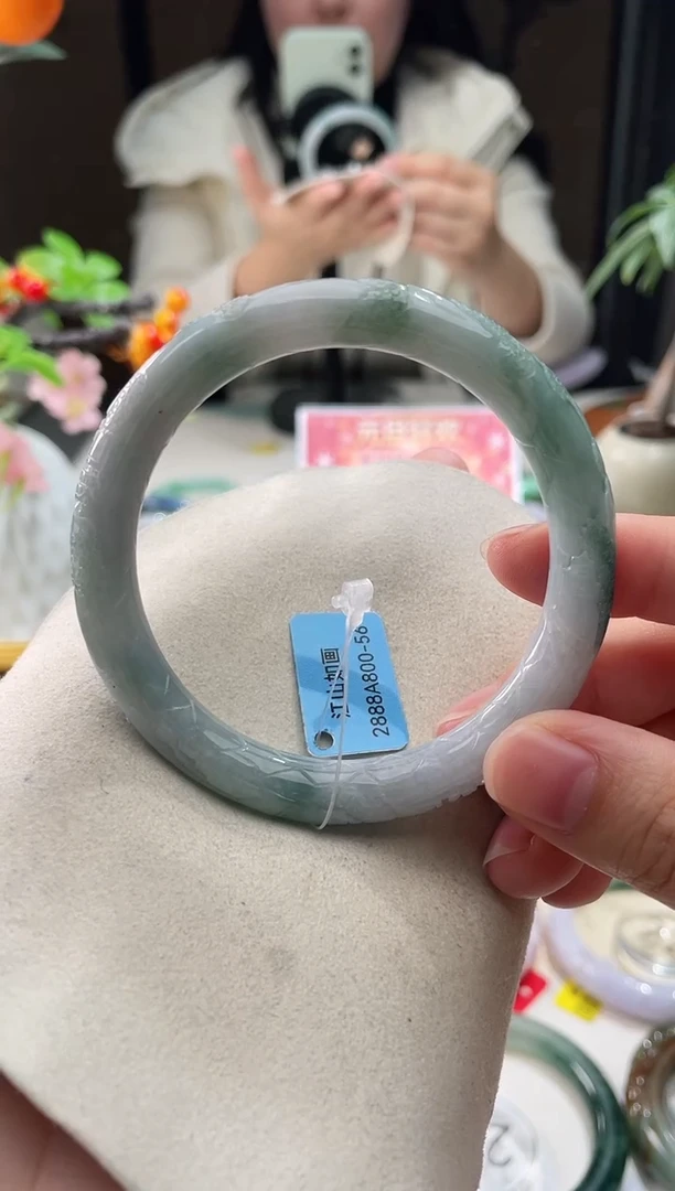 未镶嵌手镯翡翠1  翡翠手镯 56