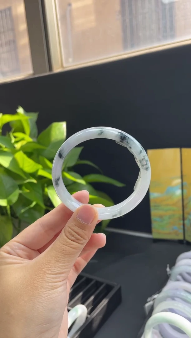 未镶嵌手镯翡翠35#天然缅甸A货翡翠手镯55-56圈口