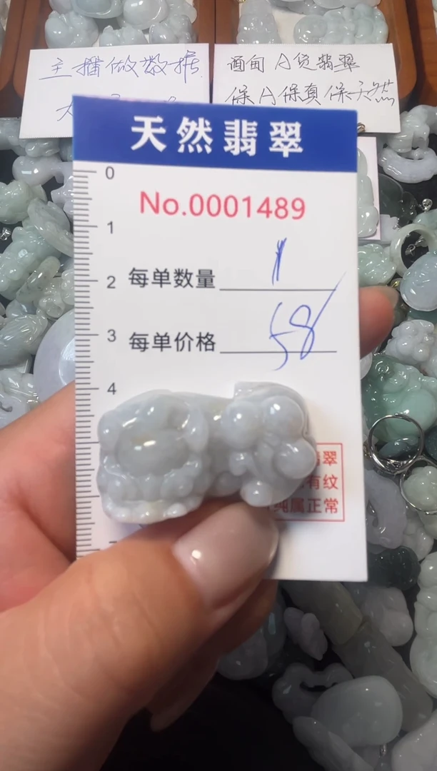 翡翠未镶嵌吊坠(不含链)1489