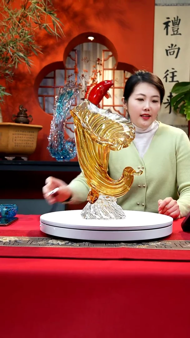 手工艺品琉璃海螺艺术摆件