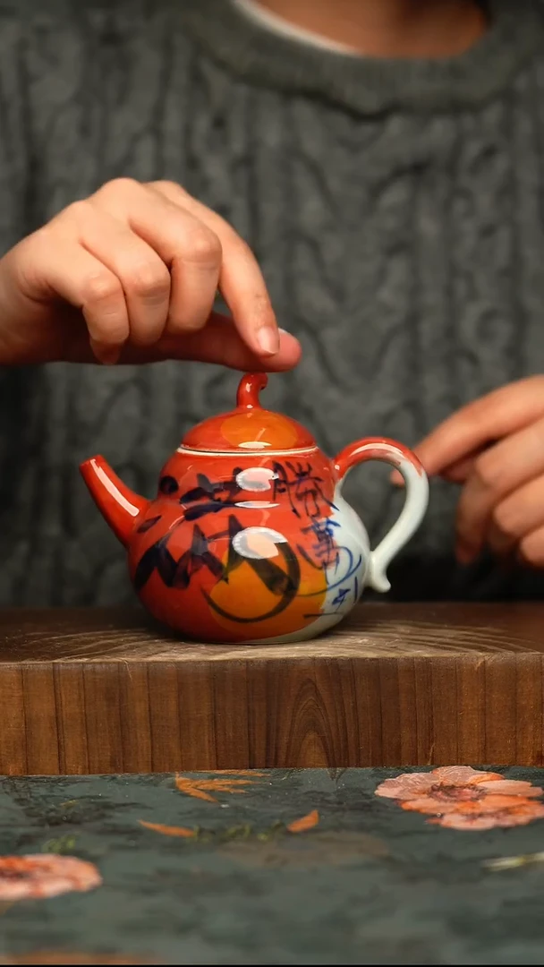 杯釉下彩手工手绘同款陶器
