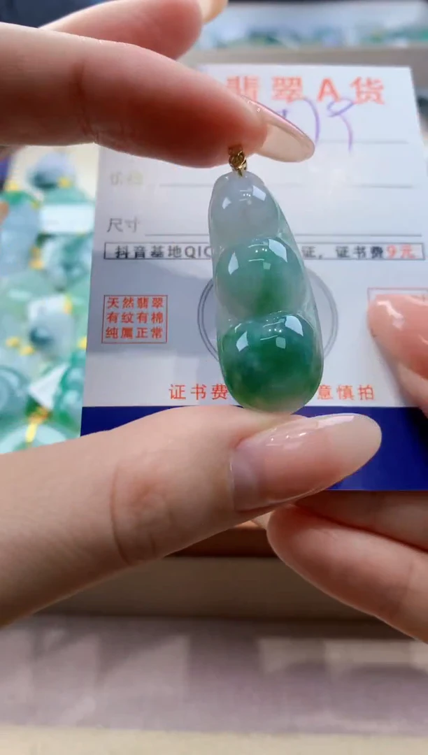 颈饰未镶嵌翡翠天然翡翠挂件