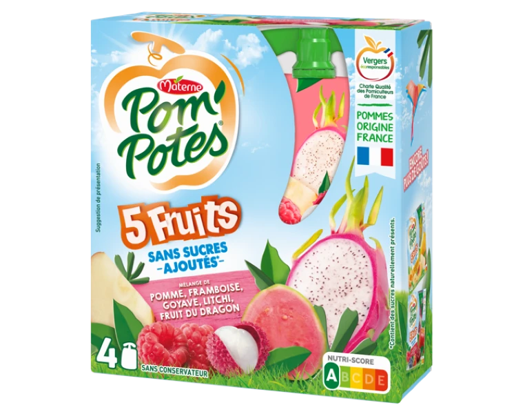 （7.14到期）三盒法国进口蓝莓桃子味风味五种果泥粉色酸奶