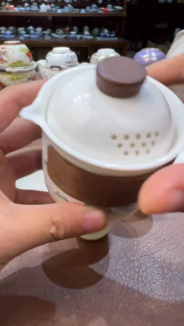 真的很便宜超好看会开片的旅行茶具