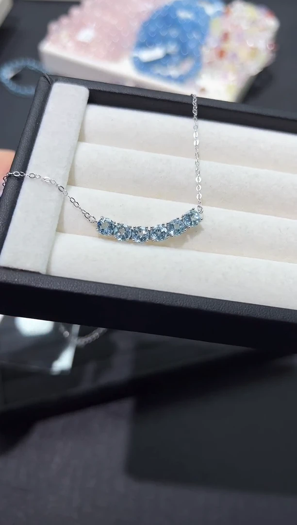 颈饰托帕石银S925镶嵌59b多样性发其一【1条】