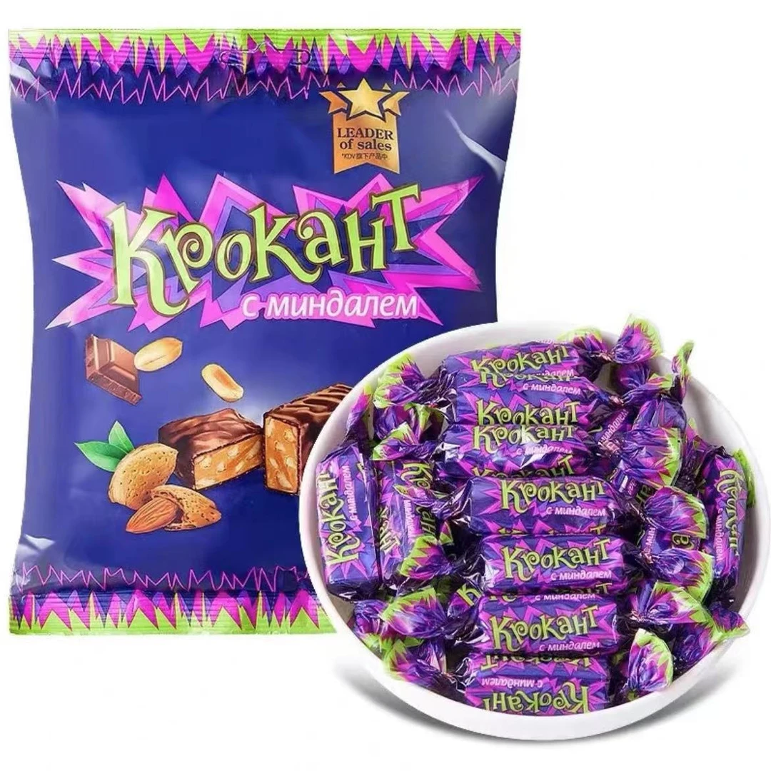 原装进口紫皮糖糖果夹心巧克力夹心糖袋装500g