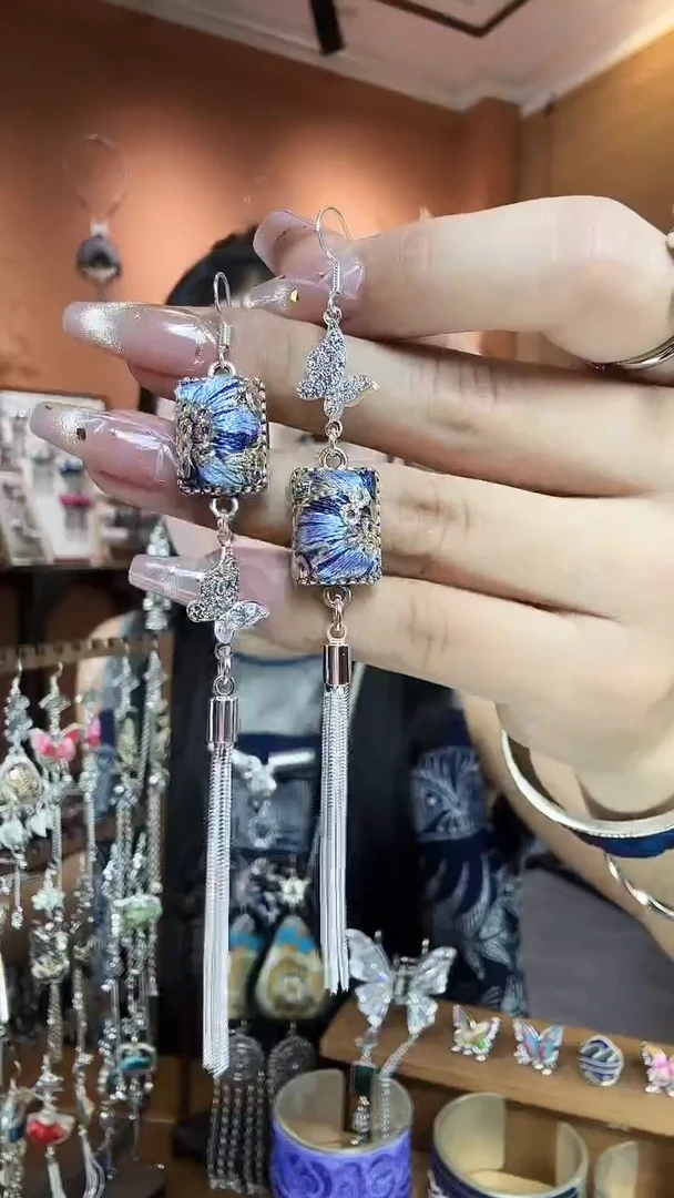 刺绣纯手工民族风耳环