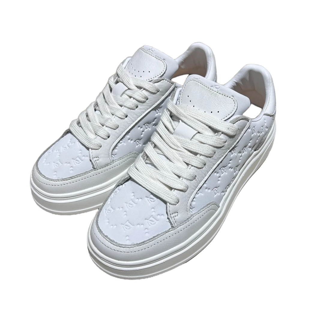 时尚休闲印花格子潮流运动复古时尚百搭男款厚底休闲板鞋0623013