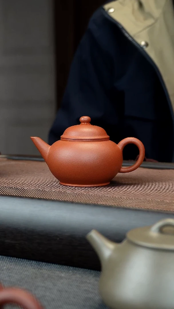 【闪购商品】紫砂茶壶红黄泥 水平壶 120CC