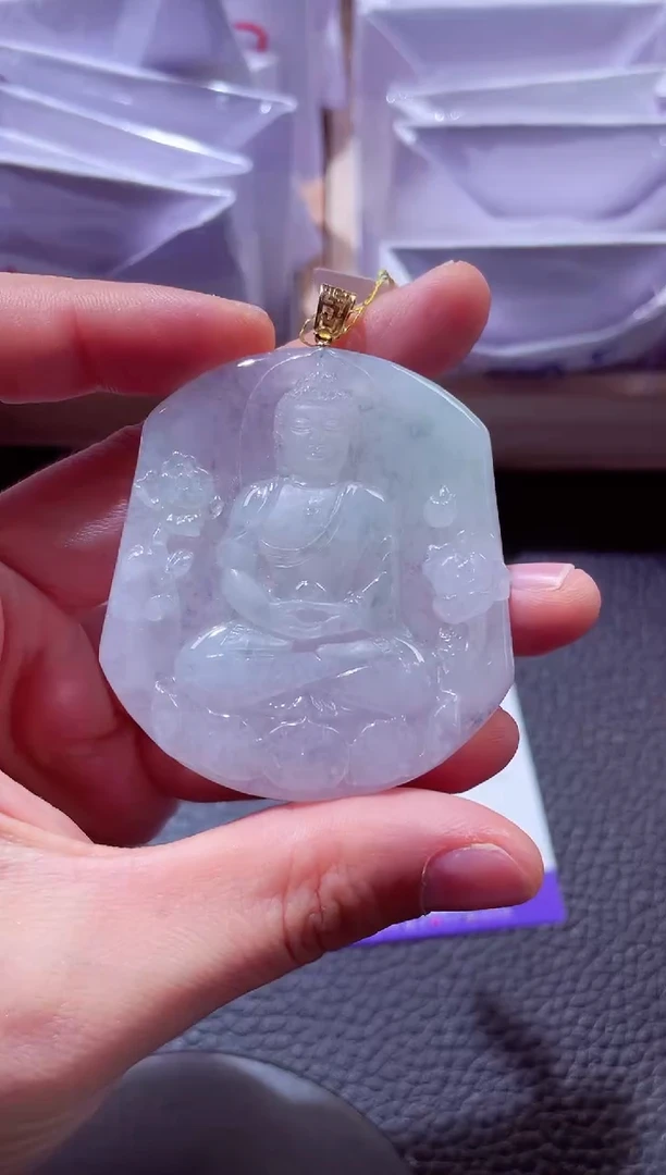 颈饰18K金镶嵌翡翠00004603大日