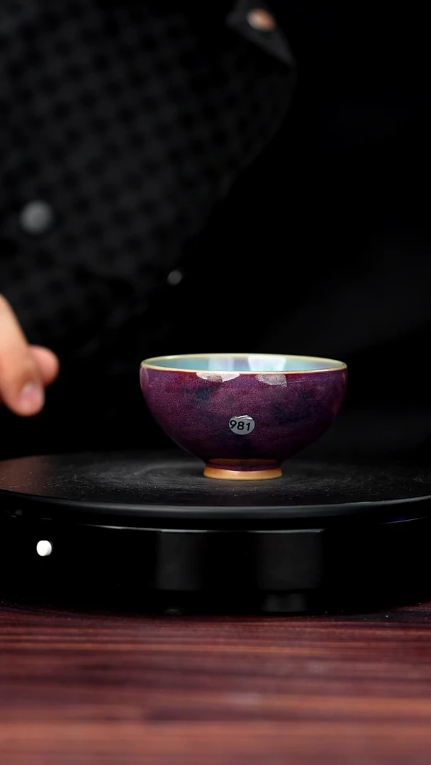 壶瓷981#张旭东一级品原矿钧瓷泡泡盏