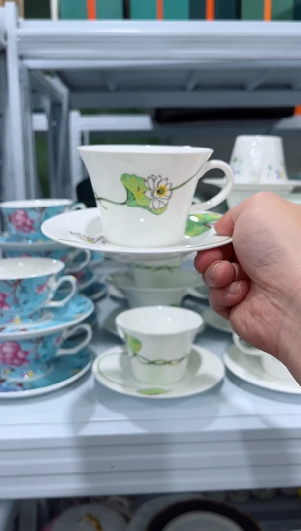 瓷片日用陶瓷（简装）咖啡杯一套