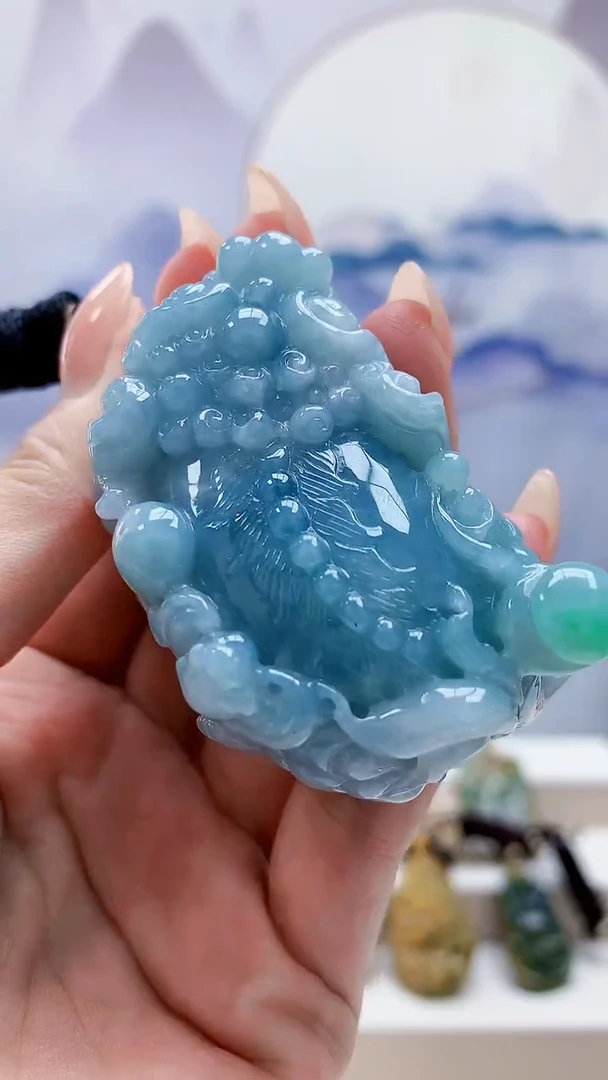 未镶嵌定制翡翠5028MM-毛货挂件106