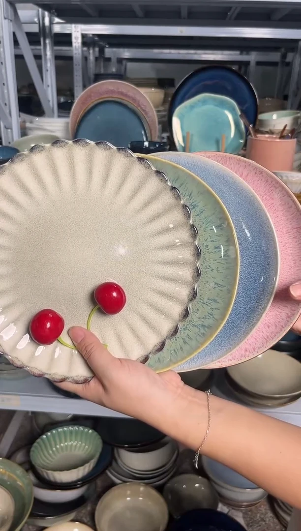 陶瓷外贸尾货瑕疵满20包邮X4 小盘组合