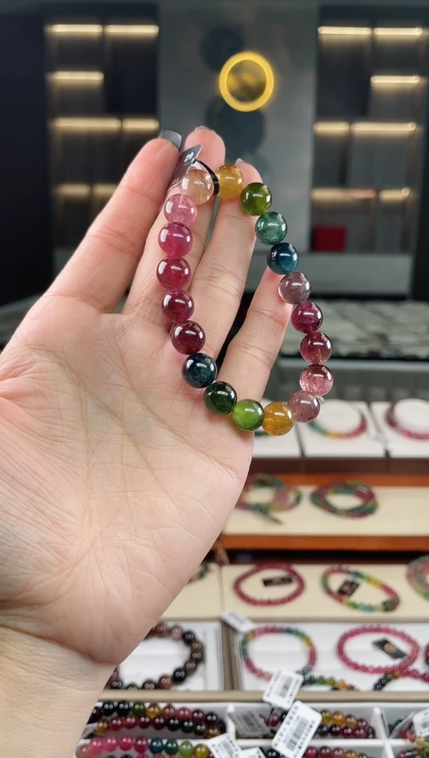 未镶嵌单圈手串10mm+碧玺（多样性发一条）T