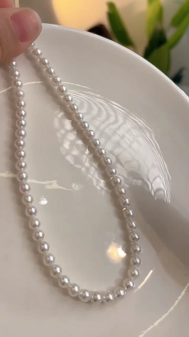 项链未镶嵌淡水珍珠69  4-5mm白色系小米项链