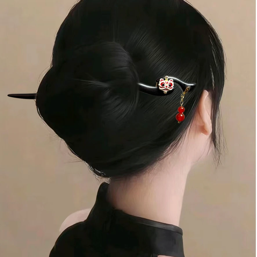 醒狮2026新年日常古风发簪新中式头饰发簪盘头发u型发饰盘发神器