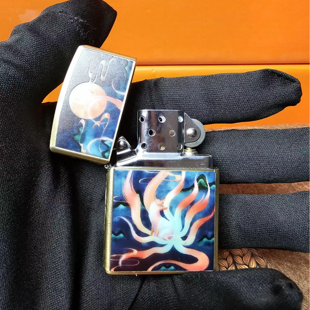 ZORRO  夜光九尾狐【ZK53-3】煤油打火机新款青铜盔甲高档防风创意