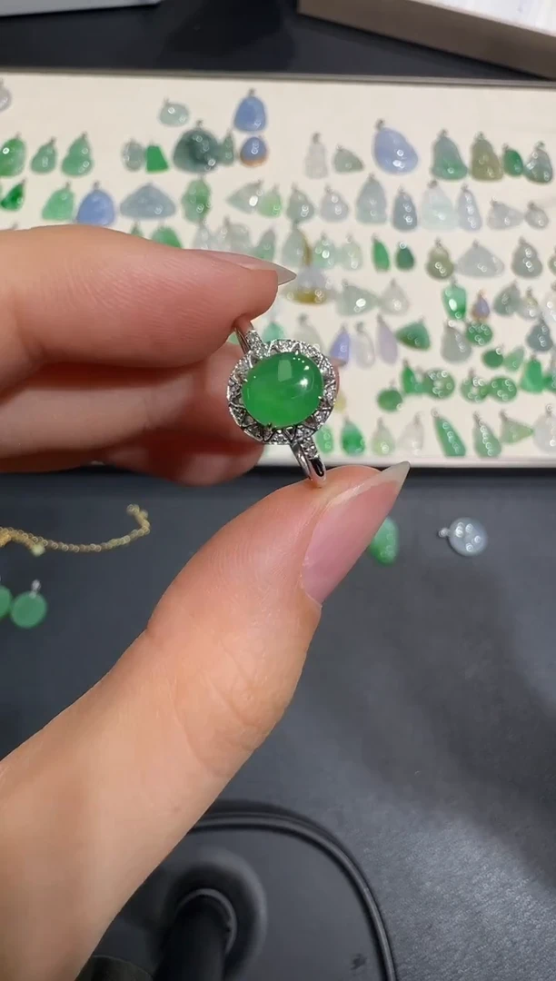 18K金镶嵌戒指翡翠X1215-1501-416