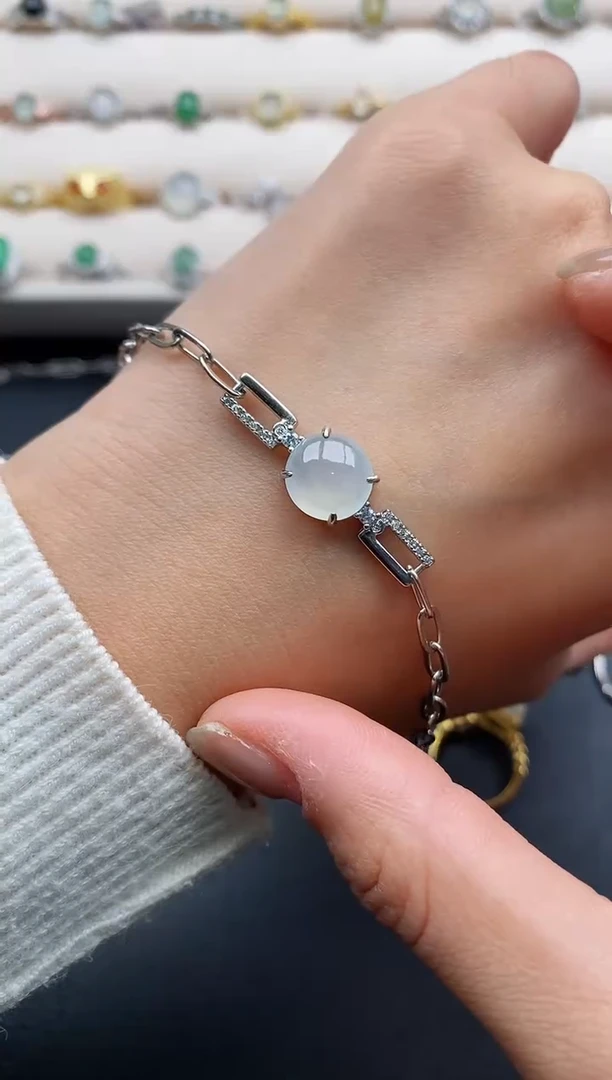 银S925镶嵌戒指翡翠888888+1