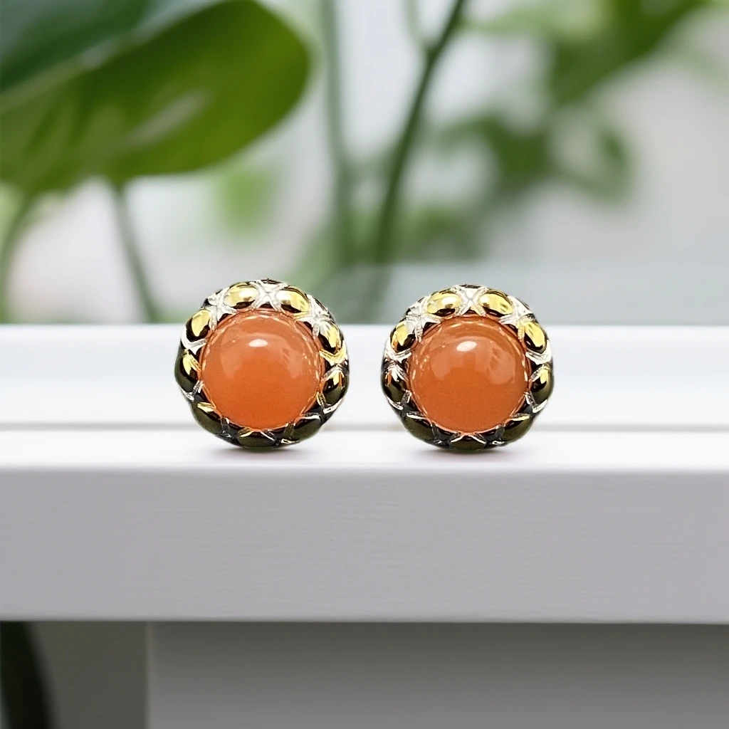 925银耳饰 民族风镶嵌耳饰 ES01005