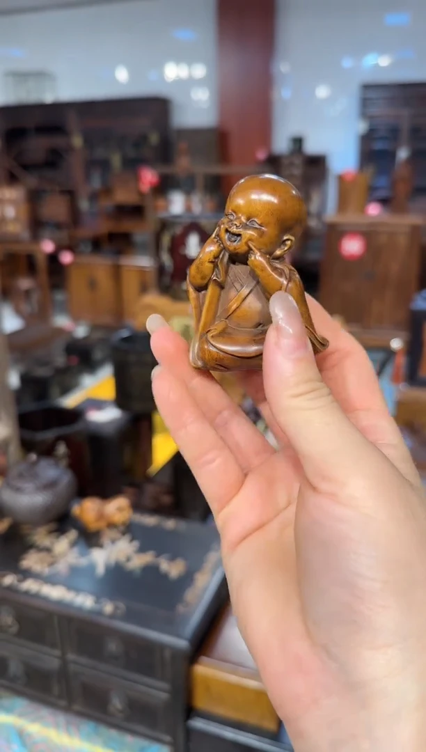 【闪购商品】木木艺黄杨木沙弥摆件68.888