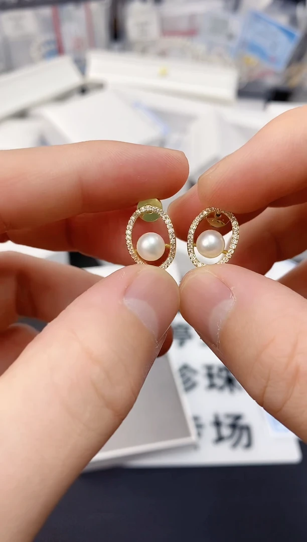 未镶嵌耳饰淡水珍珠ED1045