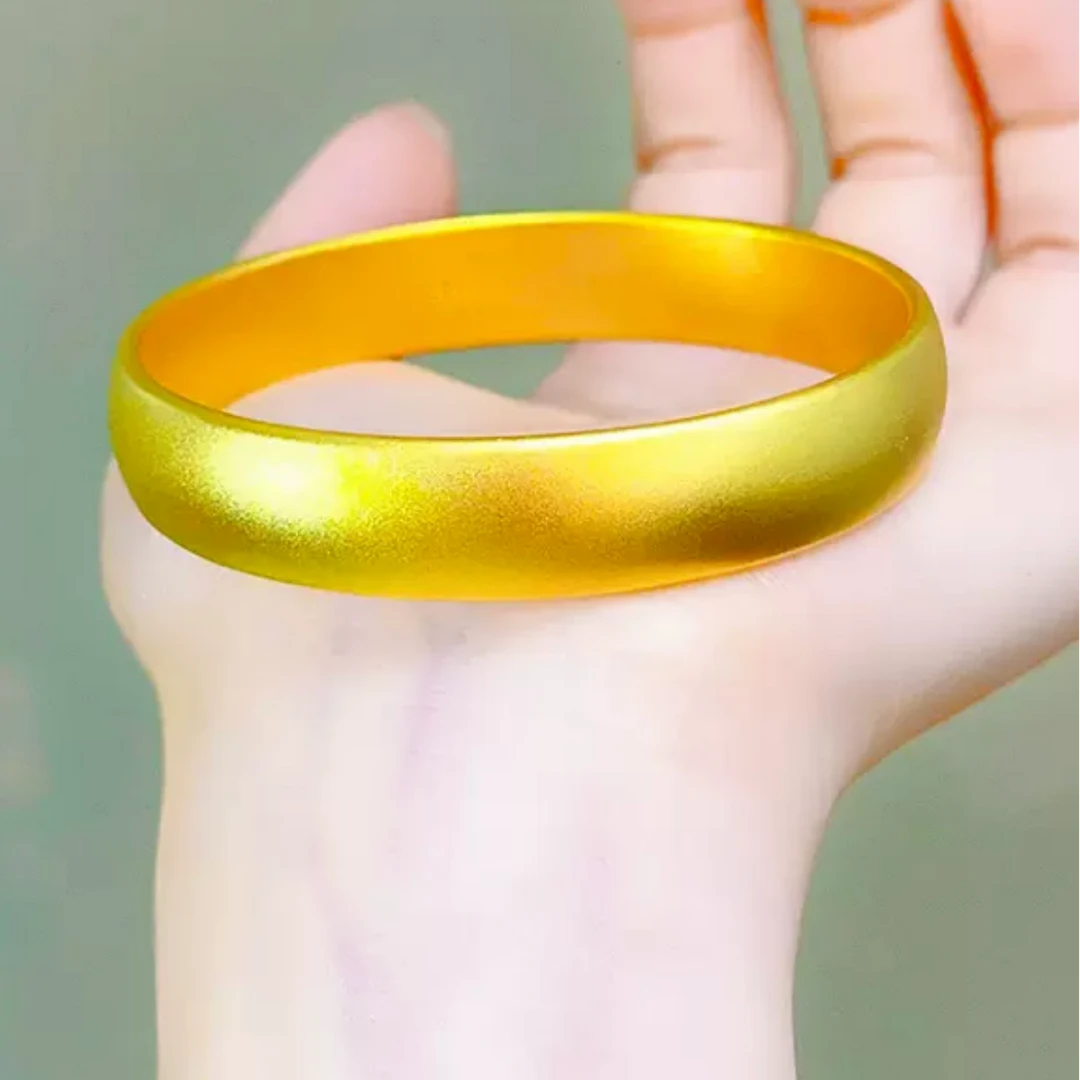 合金手镯 合金轮胎手镯不掉色光面素圈古法传承妈妈加厚镯子