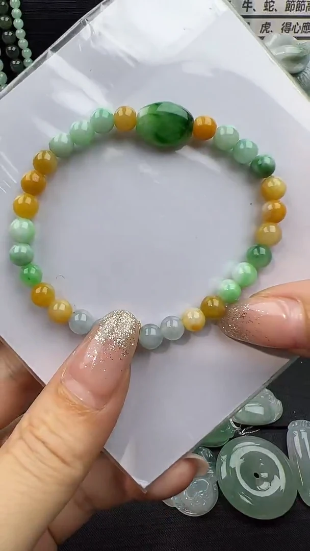 未镶嵌手串翡翠玉珠