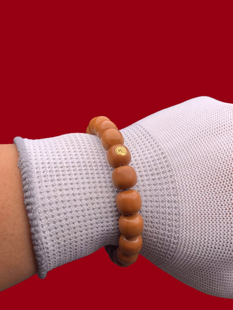 猴头老型标镶嵌手链正宗文玩金标手串菩提猴头核桃光珠佛珠单双标