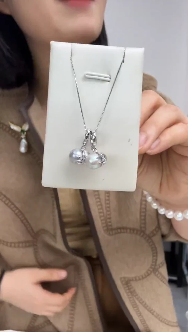 未镶嵌丨海水珍珠灰珠吊坠多样性发货一件@@by357