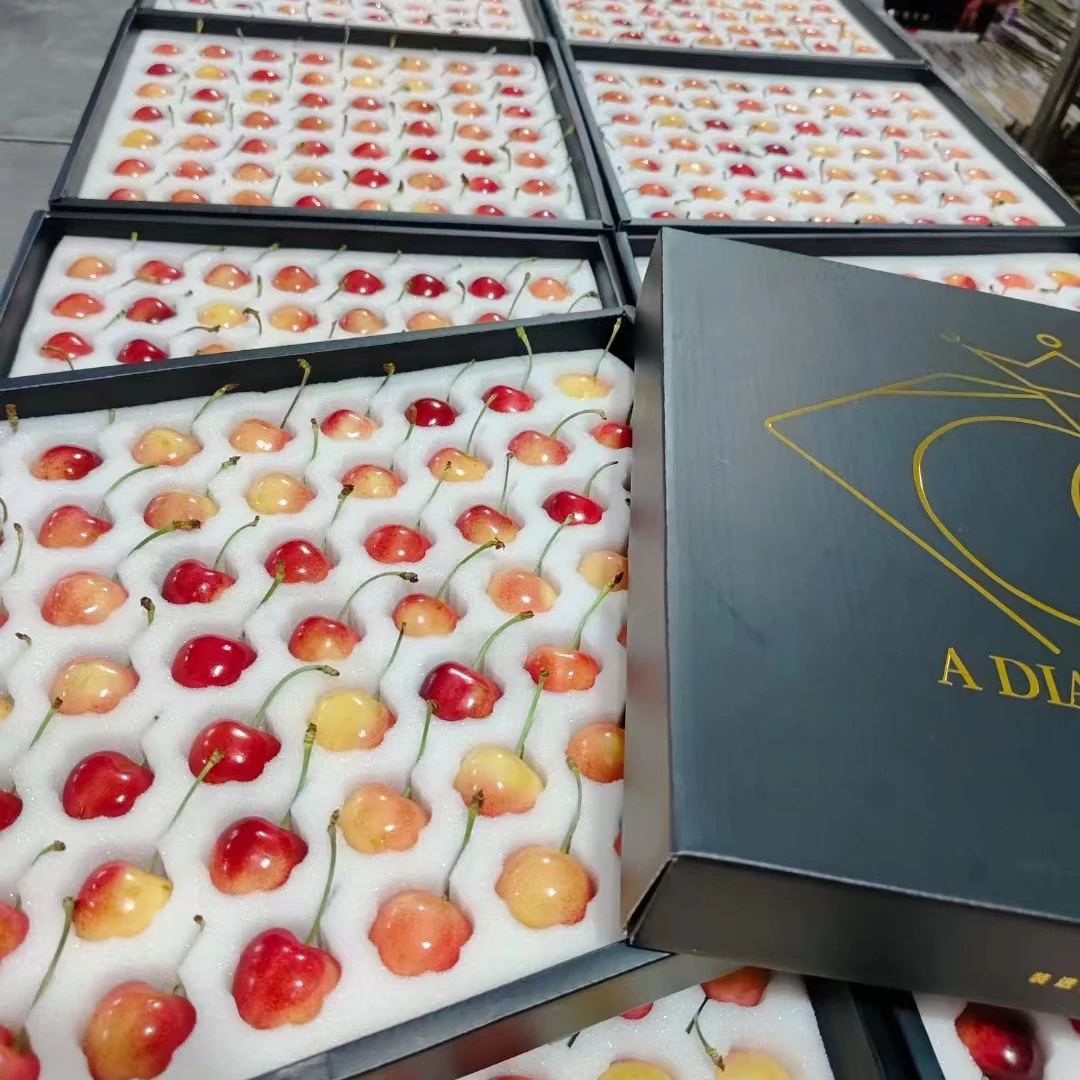 【礼盒装】大连佳红樱桃黄樱桃3-5J,2斤顺丰空运 内附果径卡