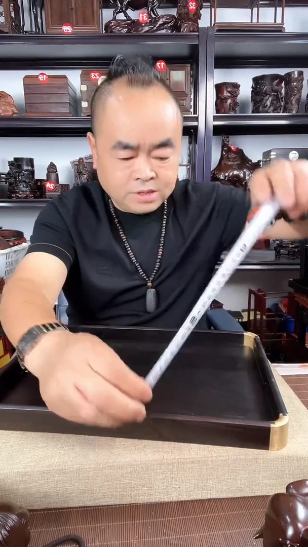 木瑕疵托盘老李红木工艺品