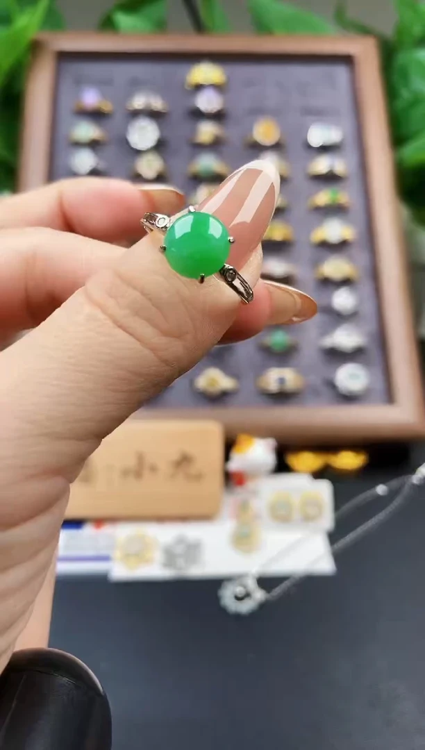 银S925镶嵌戒指翡翠21