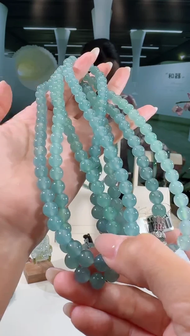 翡翠未镶嵌项链长串多样性发一