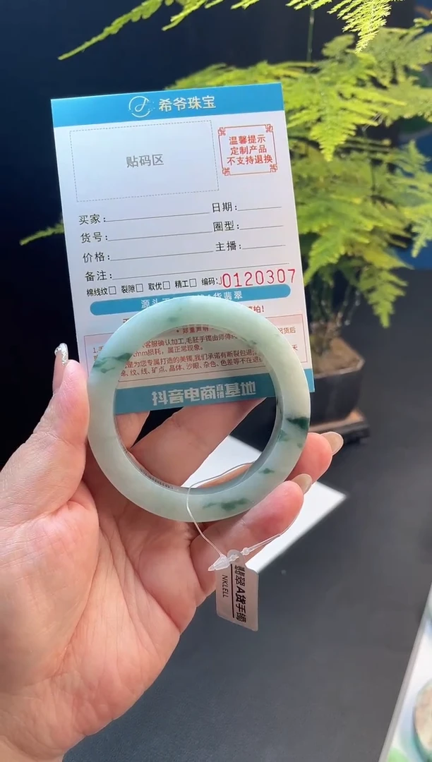 未镶嵌手镯定制翡翠凝**水手镯